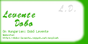levente dobo business card