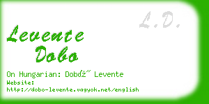 levente dobo business card